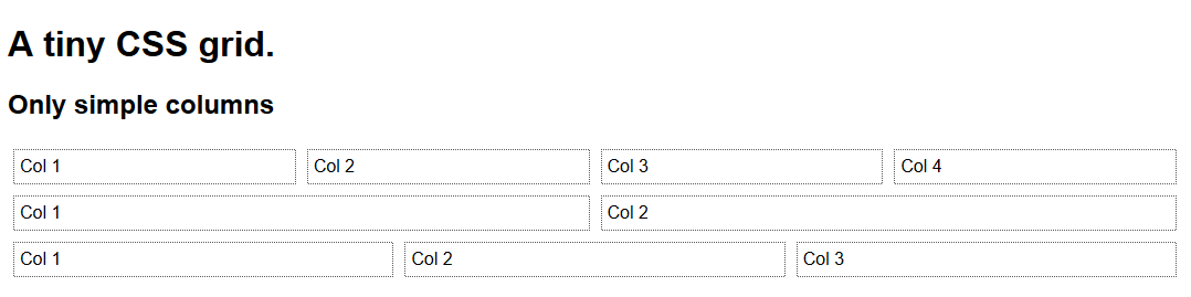 Simple columns